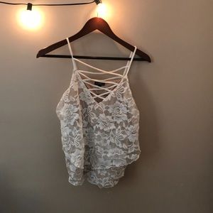 Express lace tank top